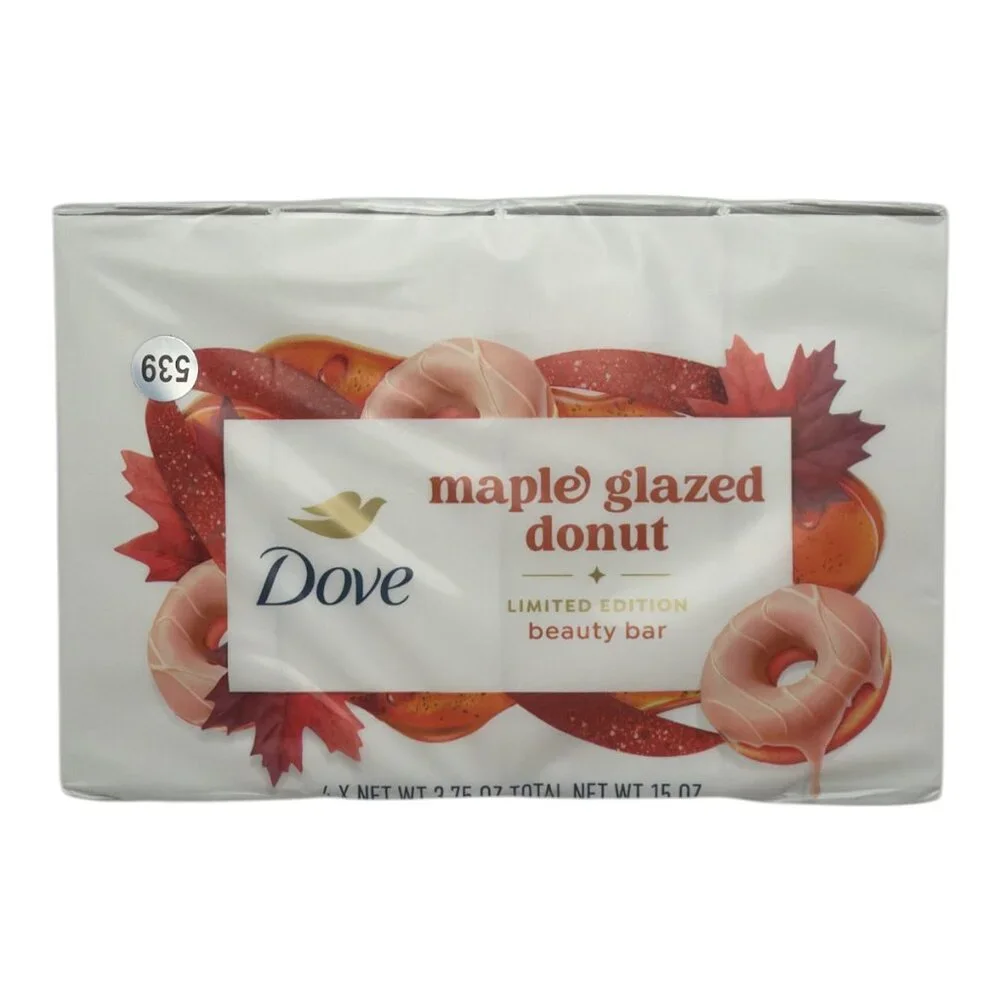 Dove Limited Edition Beauty Bar Soap‎ Maple Glazed Donut Sealed Pack Of 4 Bars